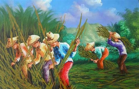 Sugar cane harvest Painting by Pretchill Smith - Pixels