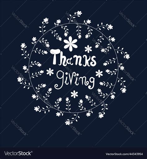 Thanks giving hand drawn calligraphy design Vector Image