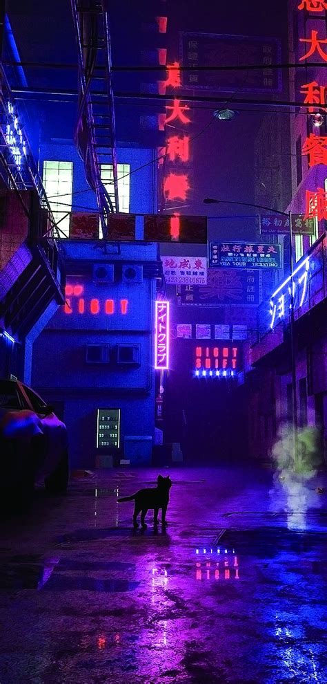 Aesthetic Neon City Lights Wallpaper Desktop