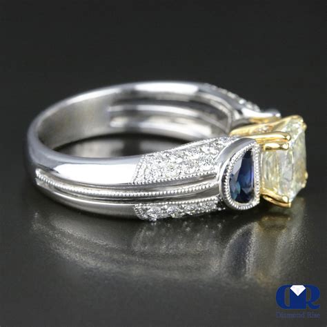 3.02 Carat Cushion Cut Diamond Engagement Ring In 18K White Gold