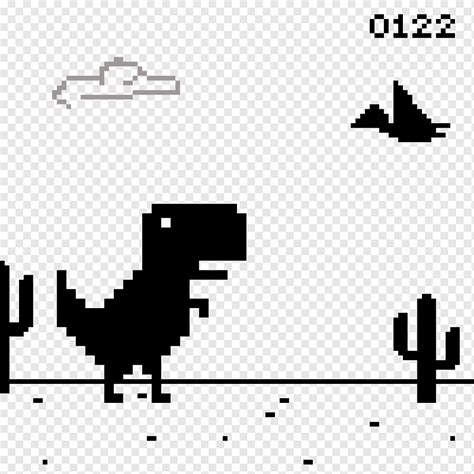 Tyrannosaurus Google Chrome T-Rex Runner Dinosaur, dinosaur, game, angle, white png | PNGWing