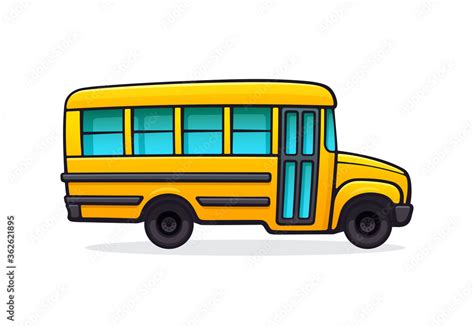 Yellow school bus. Passenger transport for transportation of children to school. Back to school ...