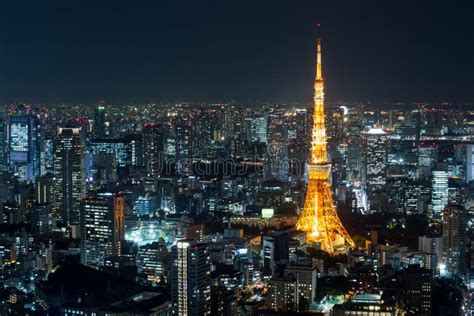 Nighttime View of Tokyo Tower, Tokyo City View at Night, Tokyo, Editorial Photo - Image of city ...