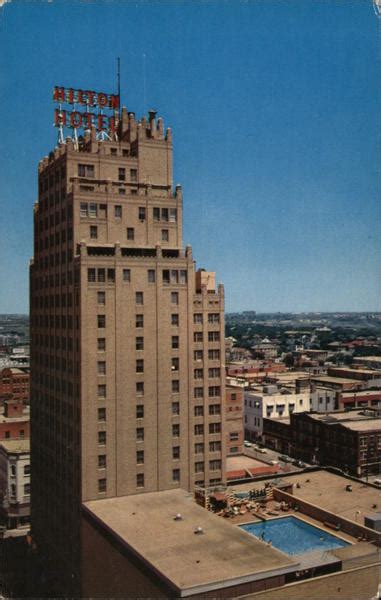 Hilton Hotel and Pool Fort Worth, Texas Postcard