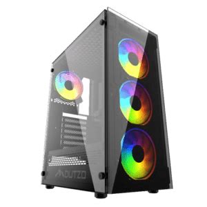 PUNK GAMING PC CASE WITH 3 NO RGB PRO FAN MID TOWER CASE