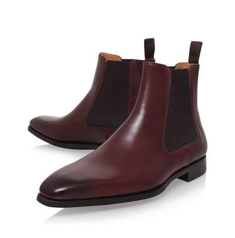 Handmade Men Burgundy Color Chelsea Boots, Leather | RebelsMarket