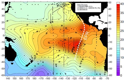 Pacific Ocean Depth Map