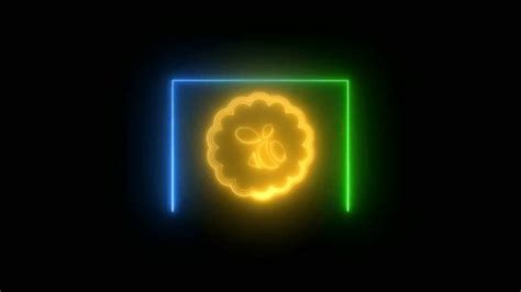 Glowing Icon Neon Frame Animation Logo Stock Footage Video (100% Royalty-free) 1102761355 ...