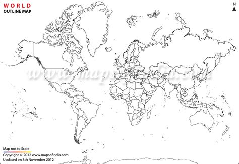 World Political Map Blank A4 Size - Printable Form, Templates and Letter