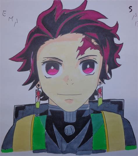 Tanjiro Kamado Drawing-Demon Slayer-Kimetsu No Yaiba | Anime character drawing, Anime sketch ...