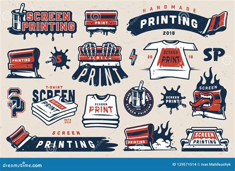 Screen Printing Logo Stock Illustrations – 3,646 Screen Printing Logo Stock Illustrations ...