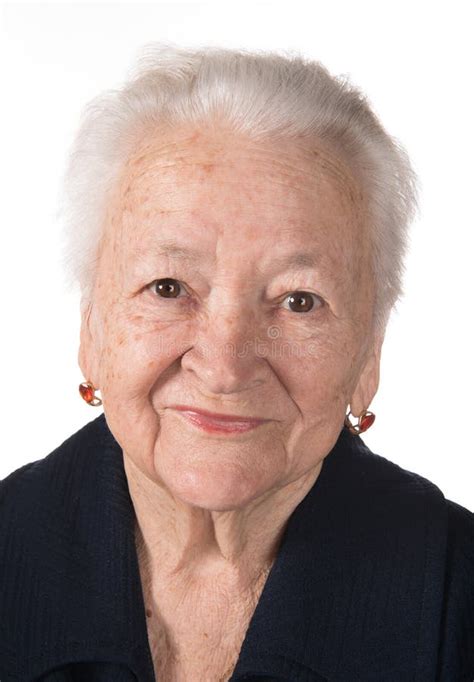 Portrait Of Smiling Old Woman Stock Image - Image of senior, healthy: 31484973