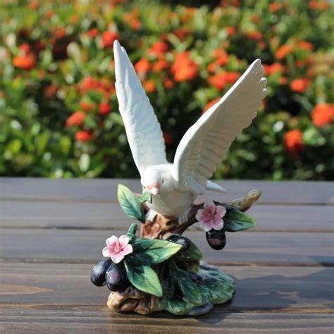 ceramic Peace dove bird figurines home decor ceramic Pigeons ornament crafts room decoration ...