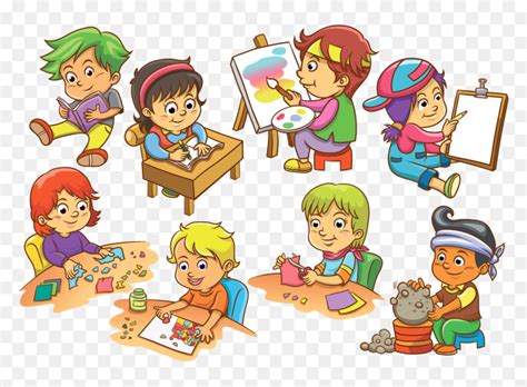 Activity Time Clipart Jpg Hd Cartoon Kids Activity - School Activities Clipart, HD Png Download ...