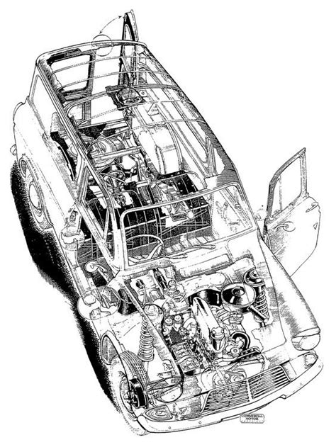 Car drawings, Cutaway, Drawings