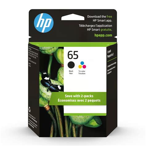 Buy HP 65 Black/Tri-color Ink Cartridges (2-pack) | Works with HP AMP 100 Series, HP DeskJet ...