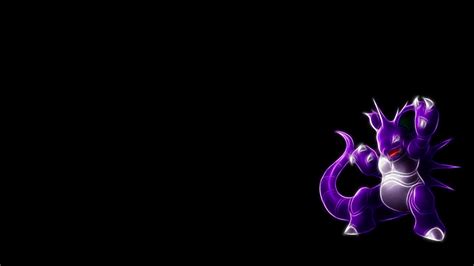 Nidoking, Anime, Purple, Black Background wallpaper | anime | Wallpaper Better