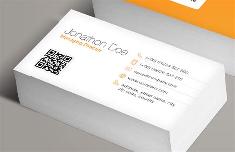 QR Code Business Card Template | Medialoot