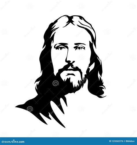 Face of the Lord Jesus Christ. Stock Vector - Illustration of bible, cross: 123262276