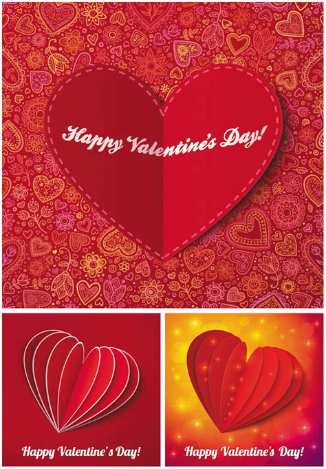 Happy Valentine's Day cards vector | Vector Graphics Blog