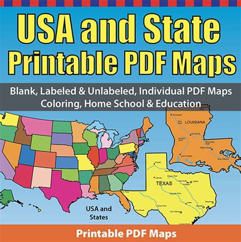 USA States and Territories Printable, Blank PDF Maps Collection – Clip Art Maps