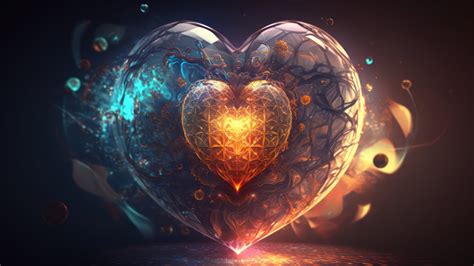 Fire And Ice Heart Wallpaper