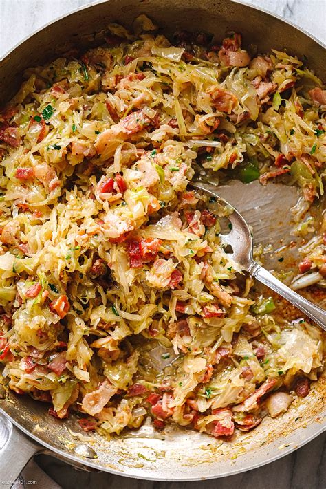 Bacon Cabbage Recipe – Pan-Fried Cabbage with Bacon — Eatwell101