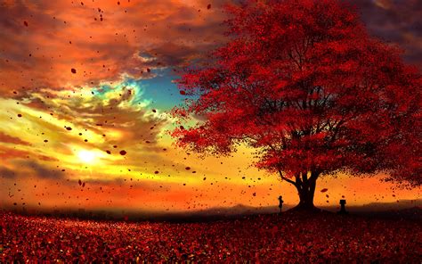 Anime, Autumn, Scenery, Sunset, 4K, 3840x2160, #46 Wallpaper PC Desktop