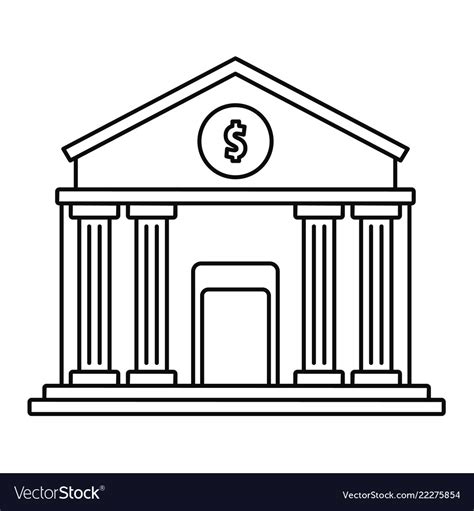 Money bank icon outline style Royalty Free Vector Image