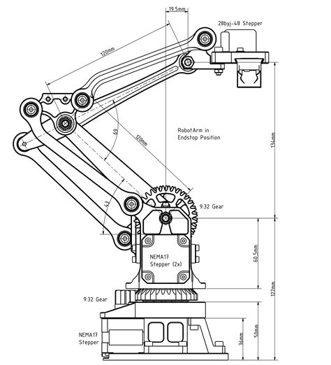 Schematic Diagram Of Robot Arm