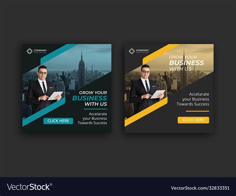 Business instagram banner post template design Vector Image