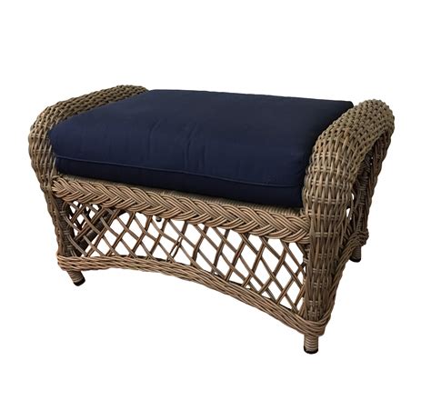 Outdoor Wicker Ottoman - Savannah