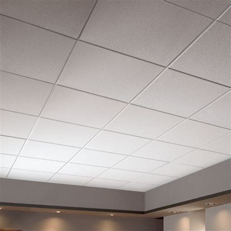 Acoustic Ceiling Tiles 2X4 : Usg Radar Illusion 2 X 4 White Acoustical Drop Ceiling Tile At ...