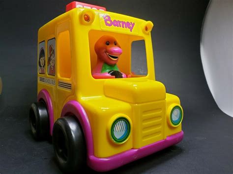 Barney School Bus Dinosaur Push N Go Toddler Toy Lyons Kid Powered Vintage 1994 | #2066037266