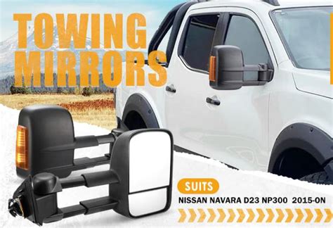 SAN HIMA Extendable Towing Side Mirrors for Nissan Navara D23 NP300 20 – AussieOutbackStore