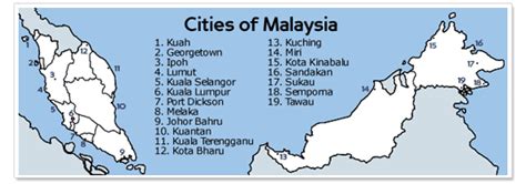 Malaysia Map With Cities