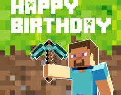 minecraft font happy birthday | Minecraft Party Ideas | Pinterest | Minecraft birthday card and ...