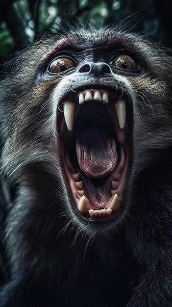 Premium AI Image | Mesmerizing scary Animal Photography Generative AI