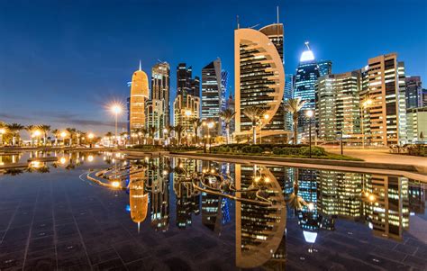 Doha Nightscape HD Wallpaper