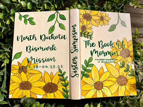 Custom hand painted Book of Mormon. LDS. Hand painted. Floral. | Etsy