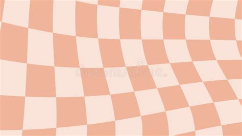 Aesthetic Orange Checkerboard Distorted Checkered Wallpaper Illustration, Perfect for Wallpaper ...