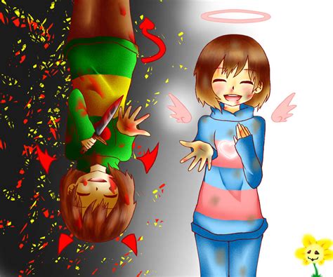 Undertale - Chara and Frisk by LeiaManga on DeviantArt