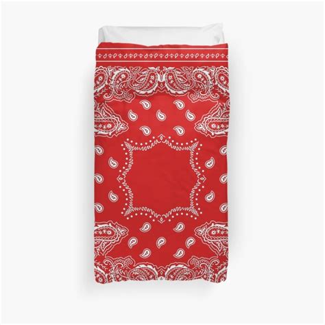 "Bandana in Red & White " Duvet Cover by rosemaryalbo | Redbubble