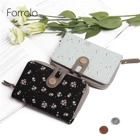 Women’s Multi-functional Floral Leather Zipper Wallets