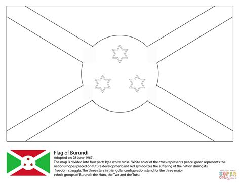 Flag of Burundi coloring page | Free Printable Coloring Pages