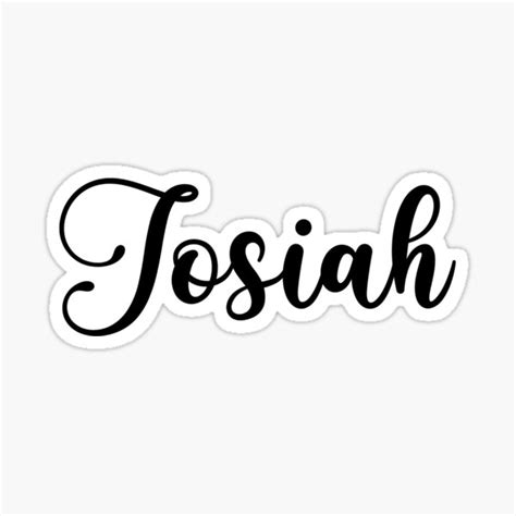 "Josiah Name - Handwritten Calligraphy" Sticker for Sale by YelenaStore | Redbubble