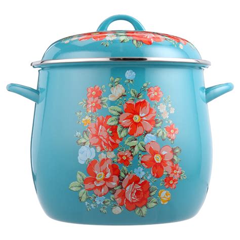 The Pioneer Woman Vintage Floral 12-Quart Enamel on Steel Stock Pot - Walmart.com