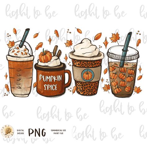 Pumpkin Spice PNG Latte Fall PSL Leaves Coffee Thanksgiving - Etsy | Pumpkin spice, Autumn ...