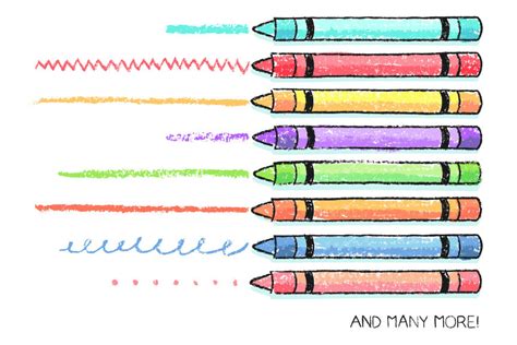 AI crayon brushes By Side Project | TheHungryJPEG