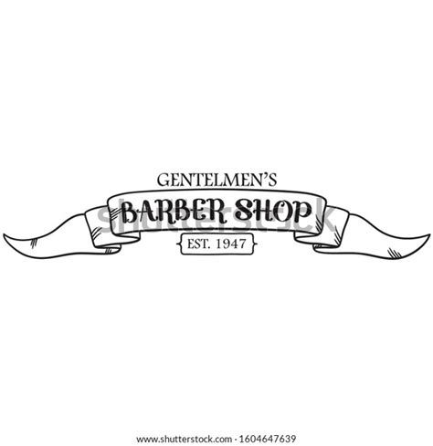 Barber Shop Logo Black White Emblem: เวกเตอร์สต็อก (ปลอดค่าลิขสิทธิ์) 1604647639 | Shutterstock